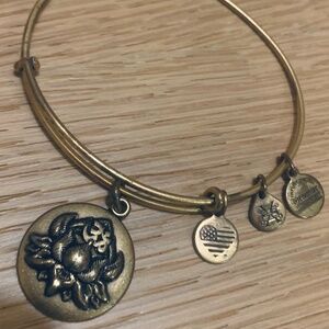 ♦️Alex Ani Lotus Peace Petals Charms Adjustable Bracelet